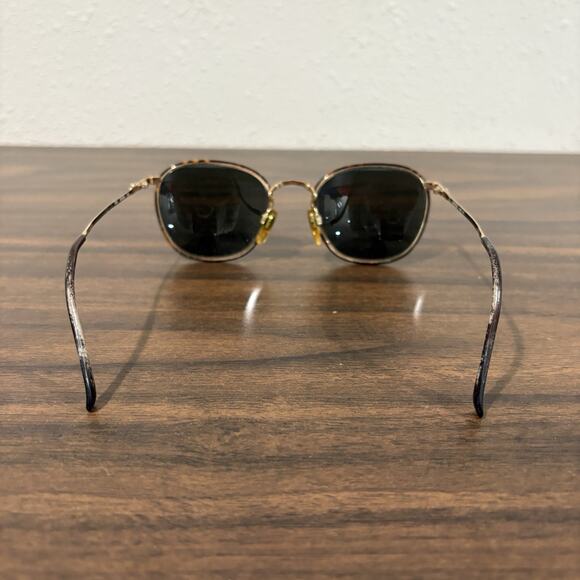 Vintage Valentino Sunglasses Gold Tortoise Italy Frames Only 50-20-135 Round - Picture 5 of 10